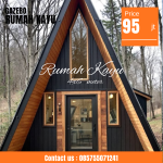 Rumah Segitiga Kayu Jati Aesthetic Untuk Glamping Dan Villa