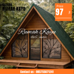 Jual Rumah A-Frame Kayu Jati Minimalis Elegan & Tahan Lama