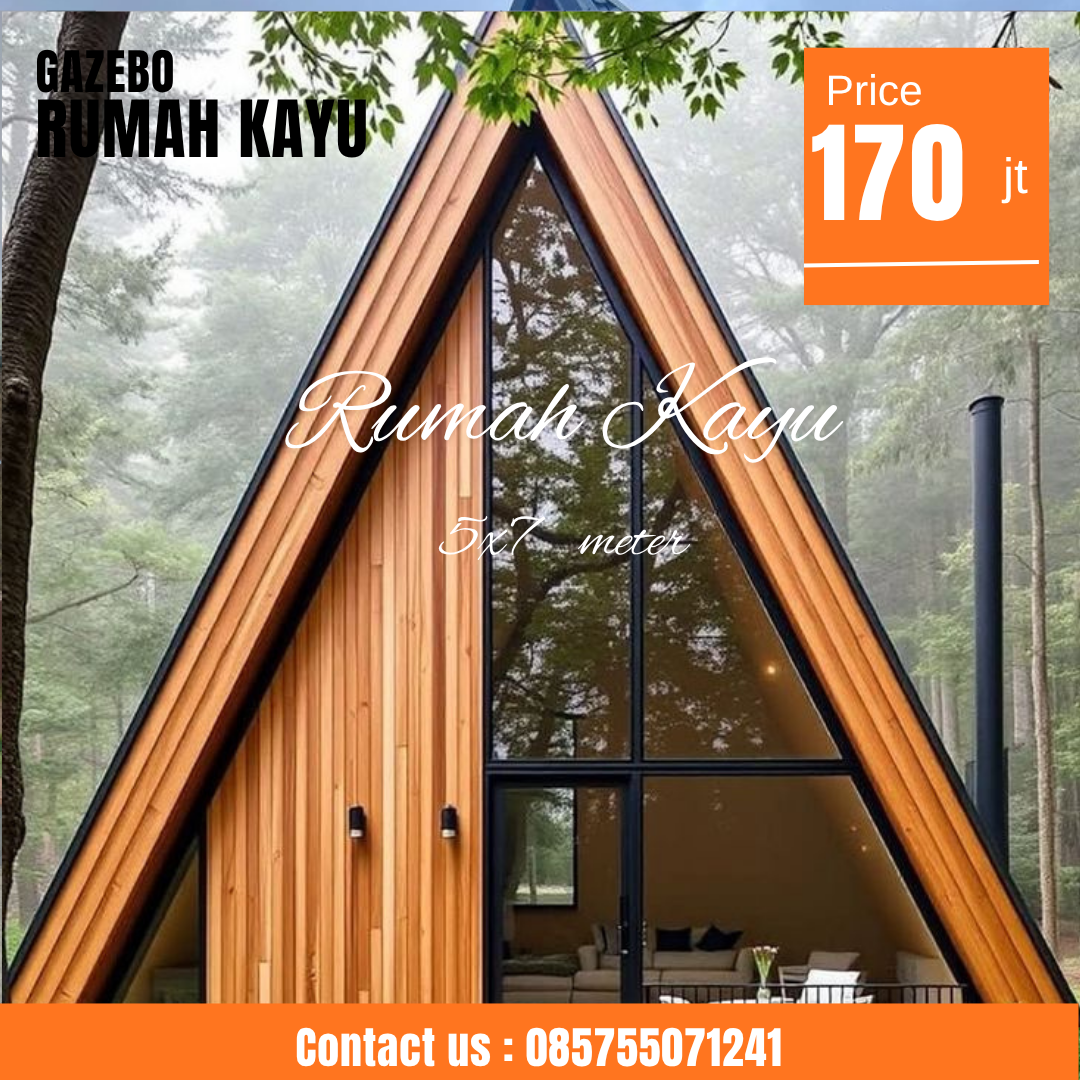 Abu Abu Inspirasi Desain Moderen Furniture Instagram Post (37) Jual Rumah Segitiga Kayu Jati Atap Sirap Natural & Elegan - Image 1