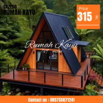 Jual Rumah Segitiga Kayu Jati Tahan Lama Untuk Villa & Resort