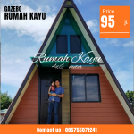 Jual Rumah Segitiga Kayu Jati Modern Cocok Untuk Di Hutan