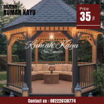 Jual Gazebo Kayu Jati Model Segidelapan