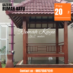 Jual Gazebo Kayu Jati Estetik Premium Jepara