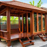 Jual Gazebo Kayu Jati Minimalis Berkualitas Premium
