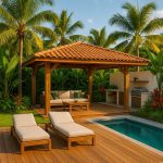Jual Gazebo Kayu Jati Minimalis Modern Harga Pengrajin