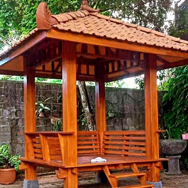 safitrijati Jual Gazebo Kayu Jati Minimalis Harga Pabrik - Image 1