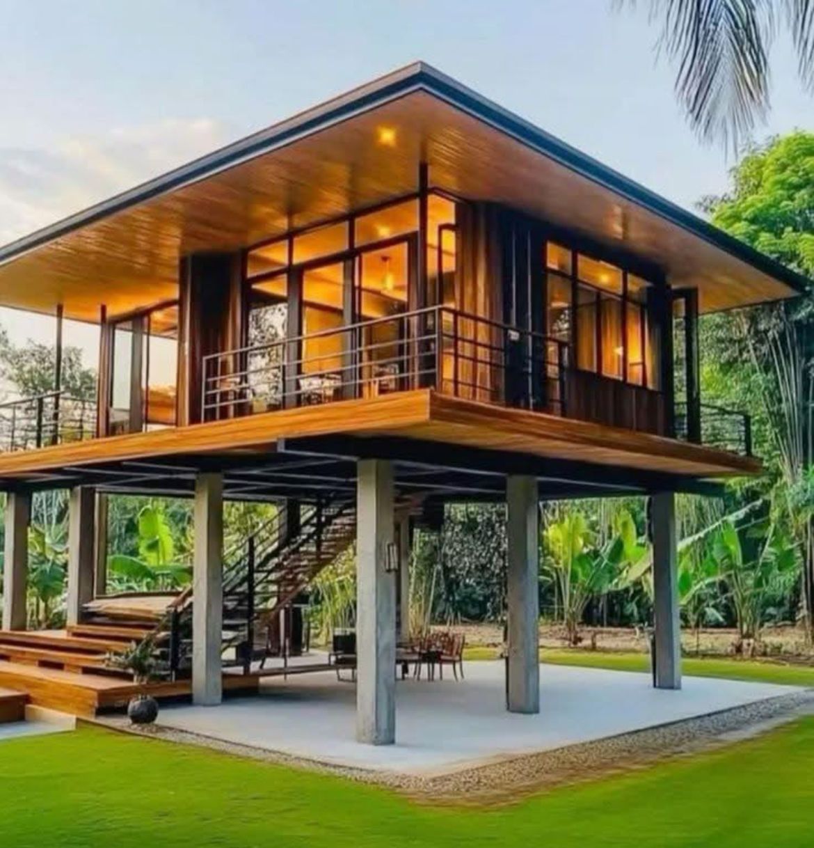 896c5c48b8f89f4a294a9a3044a48610 Rumah Kayu Panggung Modern Minimalis Cocok untuk Villa & Resort - Image 1
