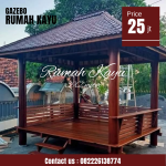 Jual Gazebo Kayu Jati Minimalis Berkualitas Premium