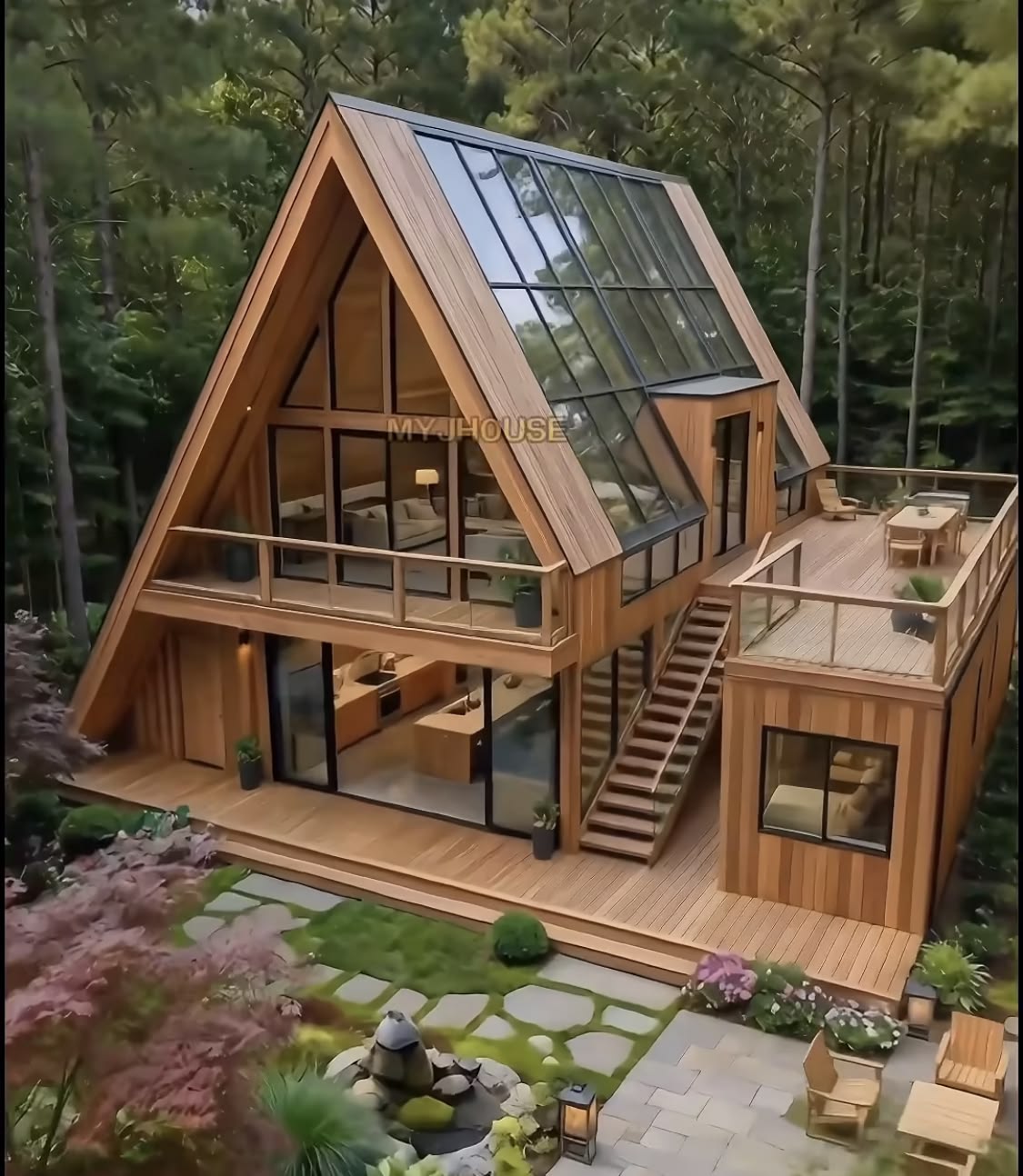 Screenshot Rumah Segitiga Kayu Jati Minimalis Modern - Image 1