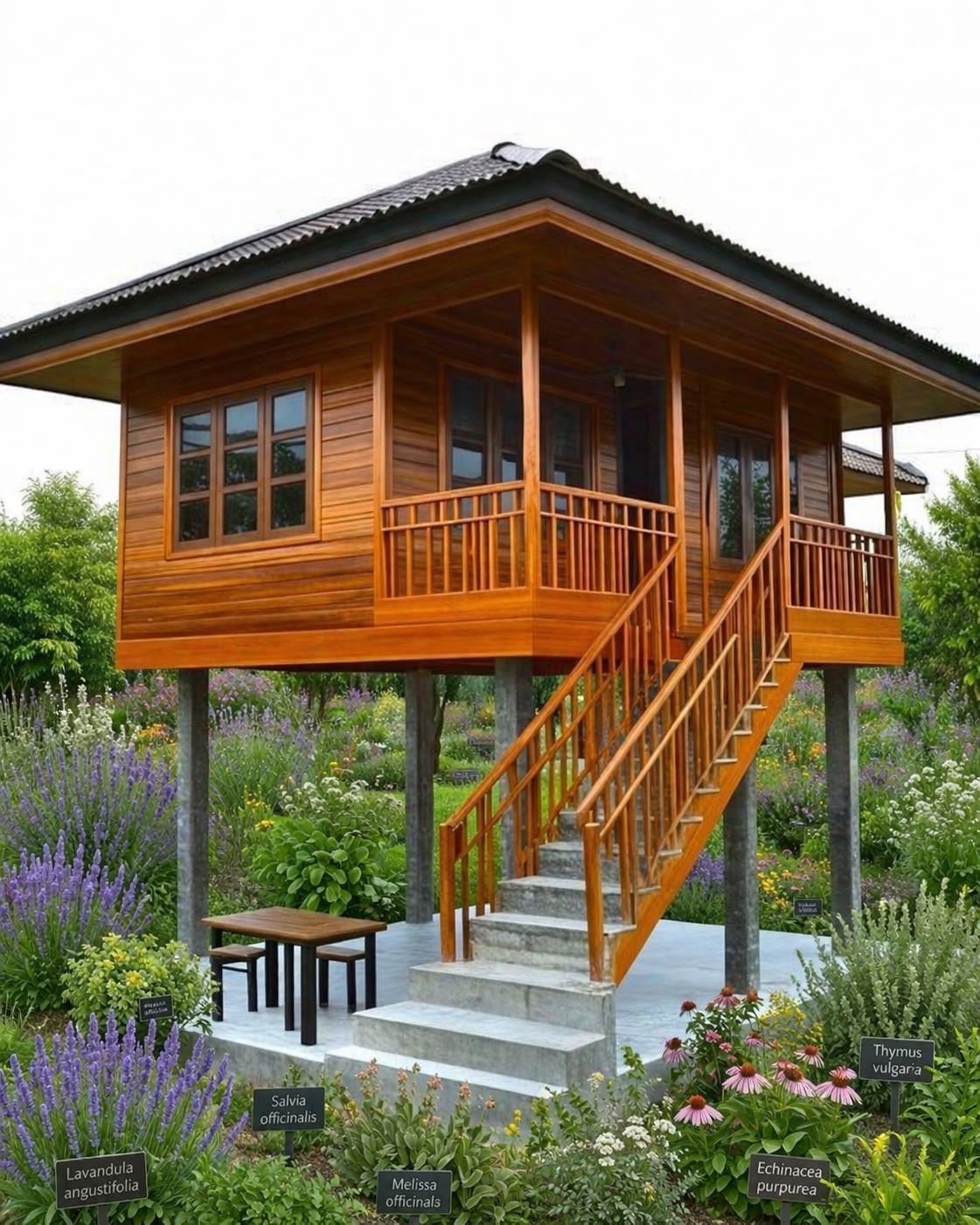 253369c0b73b0d08f0d5e71b3a33081a Rumah Kayu Panggung Minimalis Modern Kayu Jati - Image 1