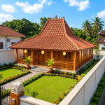 Jual Rumah Joglo Kayu Jati Minimalis Elegan