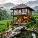 Rumah Kayu Panggung Modern 2 Lantai – Hunian Tropis Elegan